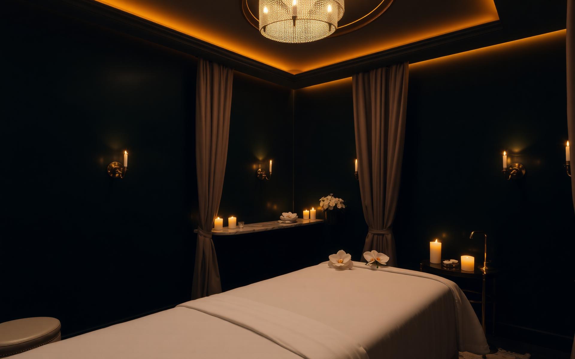 Candlelit luxury treatment suite at The Ark Luxury Spa, Andheri West